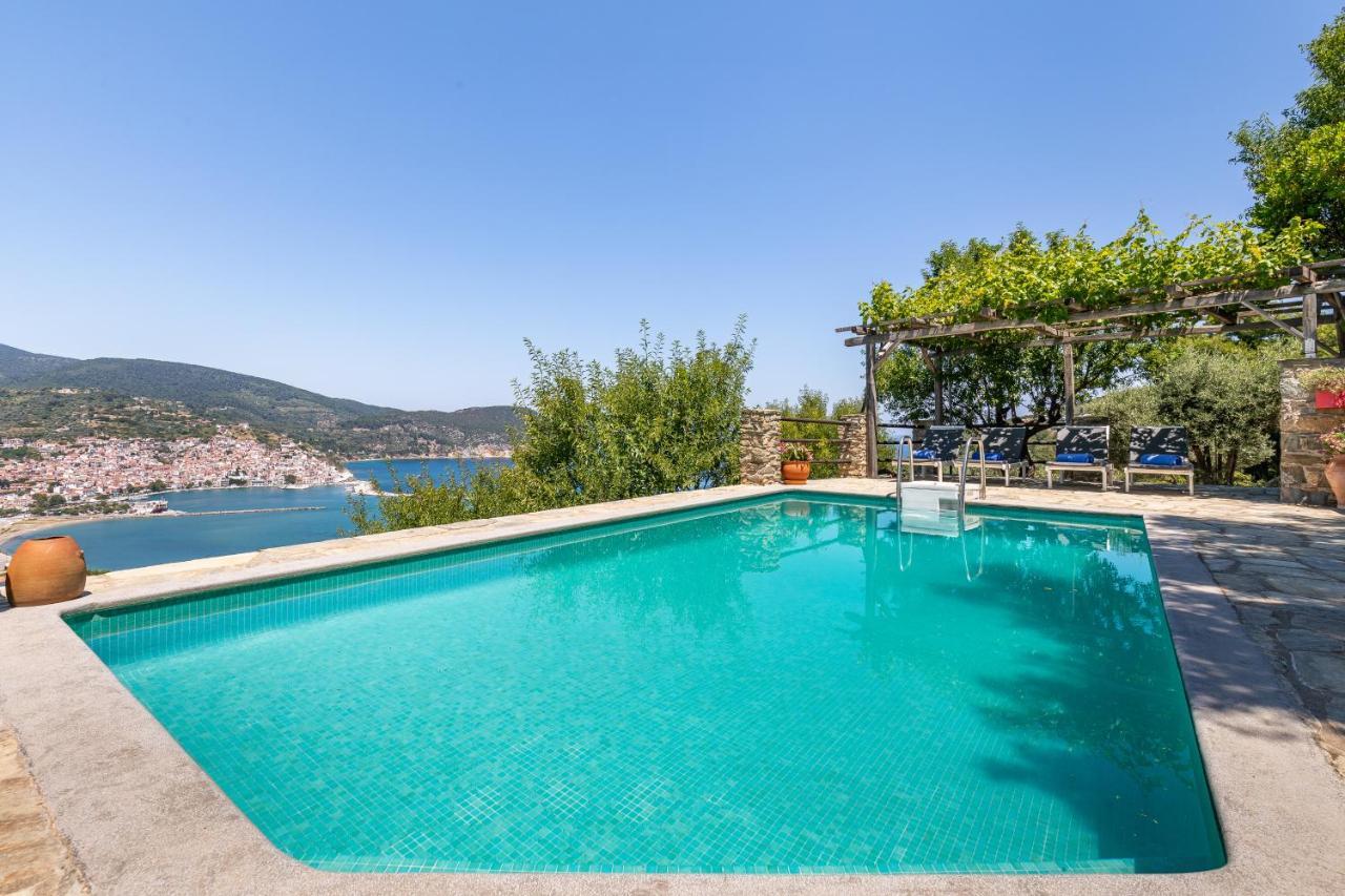 Villa Nina Skopelos- Private Pool - Magnificent Views Exterior photo