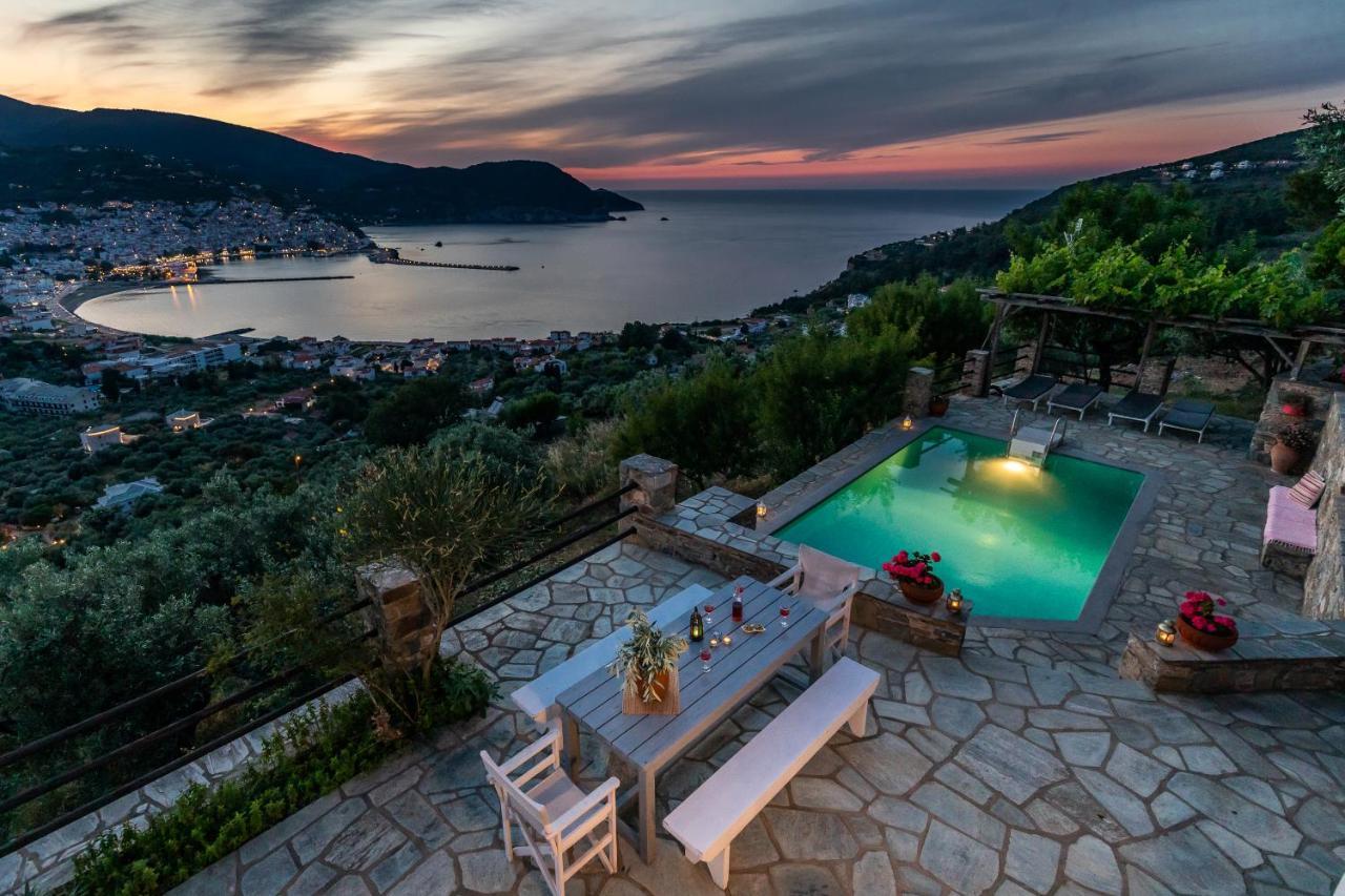 Villa Nina Skopelos- Private Pool - Magnificent Views Exterior photo