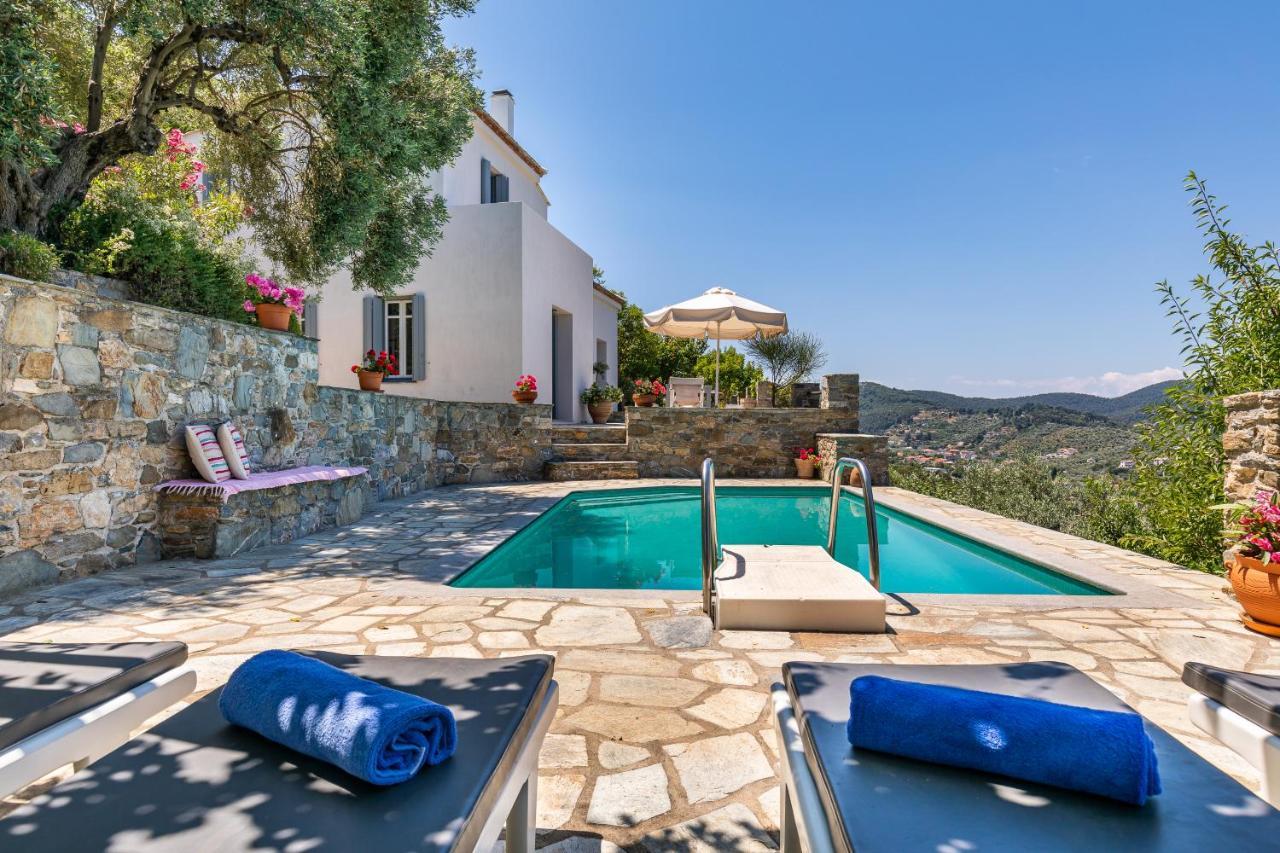 Villa Nina Skopelos- Private Pool - Magnificent Views Exterior photo
