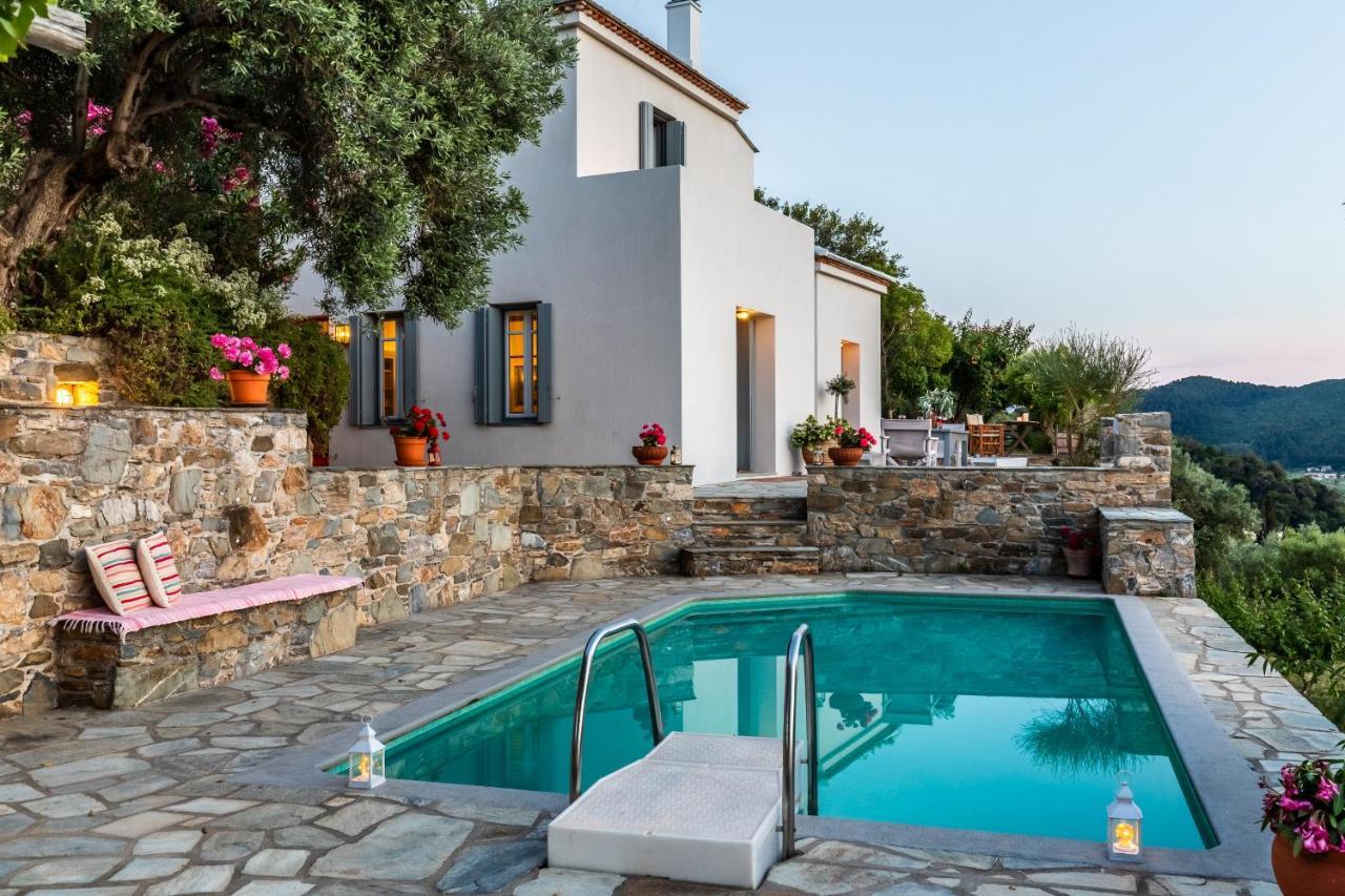 Villa Nina Skopelos- Private Pool - Magnificent Views Exterior photo